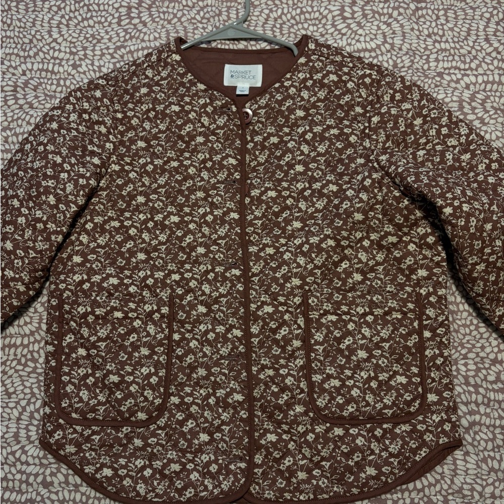 Floral Cotton Quilted Jacket